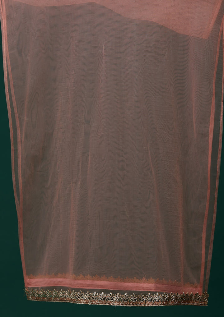 Pink Zariwork Georgette Designer Salwar Suit - Koskii
