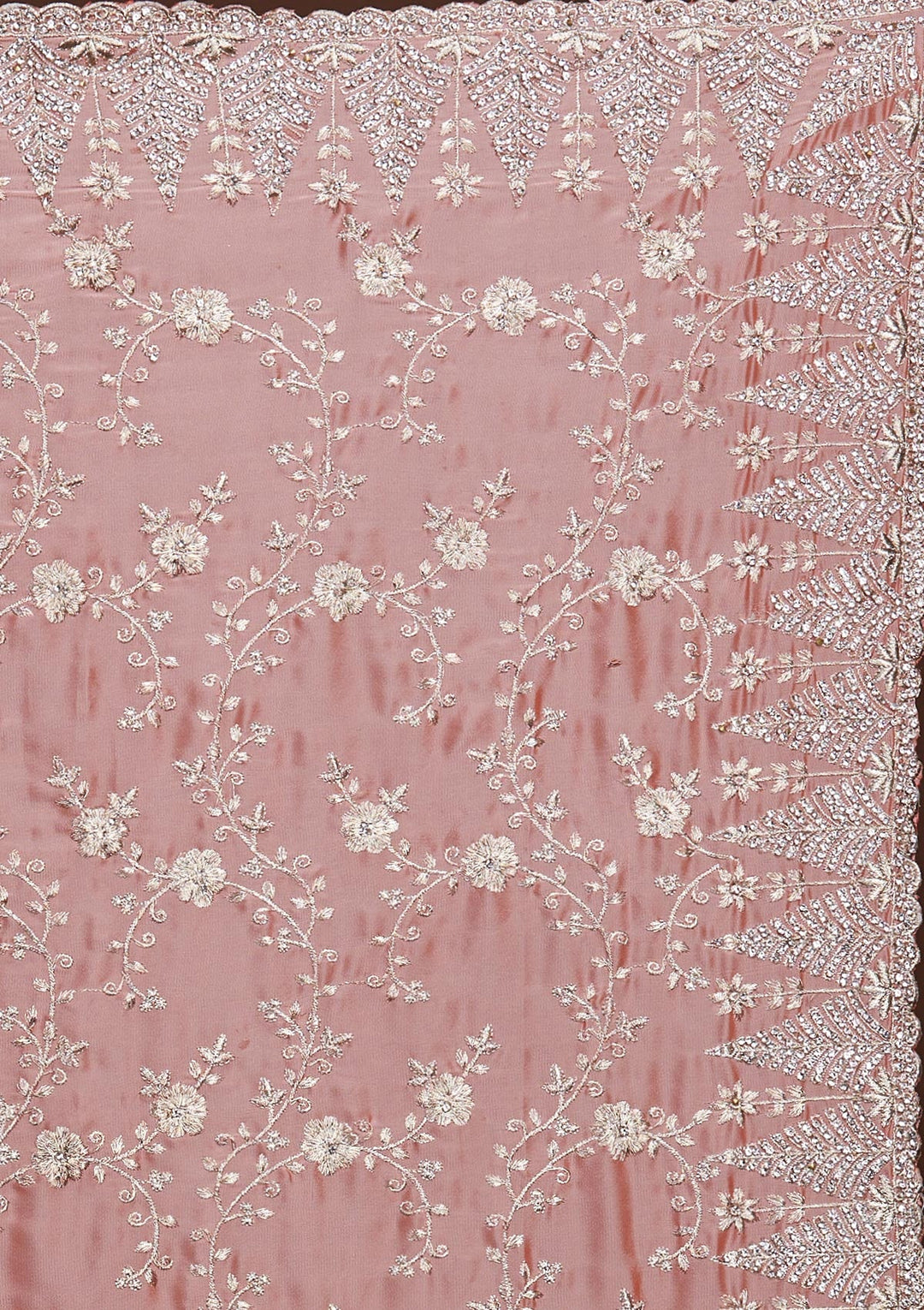Pink Zariwork Georgette Saree-Koskii