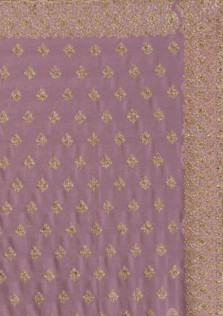 Pink Zariwork Georgette Saree-Koskii