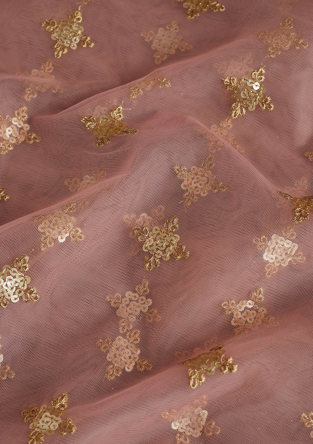 Pink Zariwork Net Readymade Dupatta-Koskii
