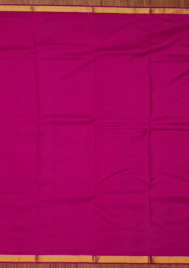 Pink Zariwork Pure Silk Designer Saree - koskii