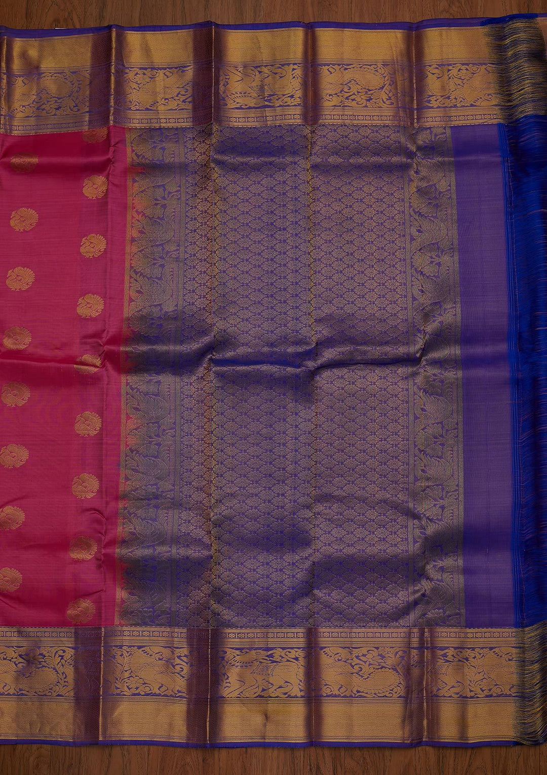 Pink Zariwork Pure Silk Designer Saree - koskii