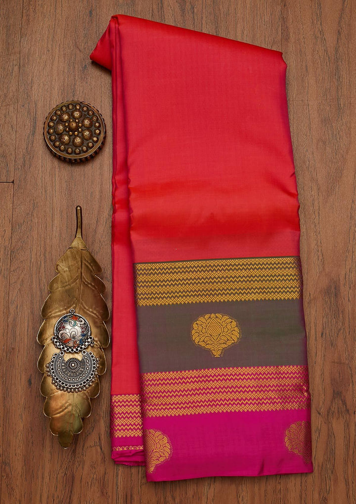 Pink Zariwork Pure Silk Designer Saree - koskii