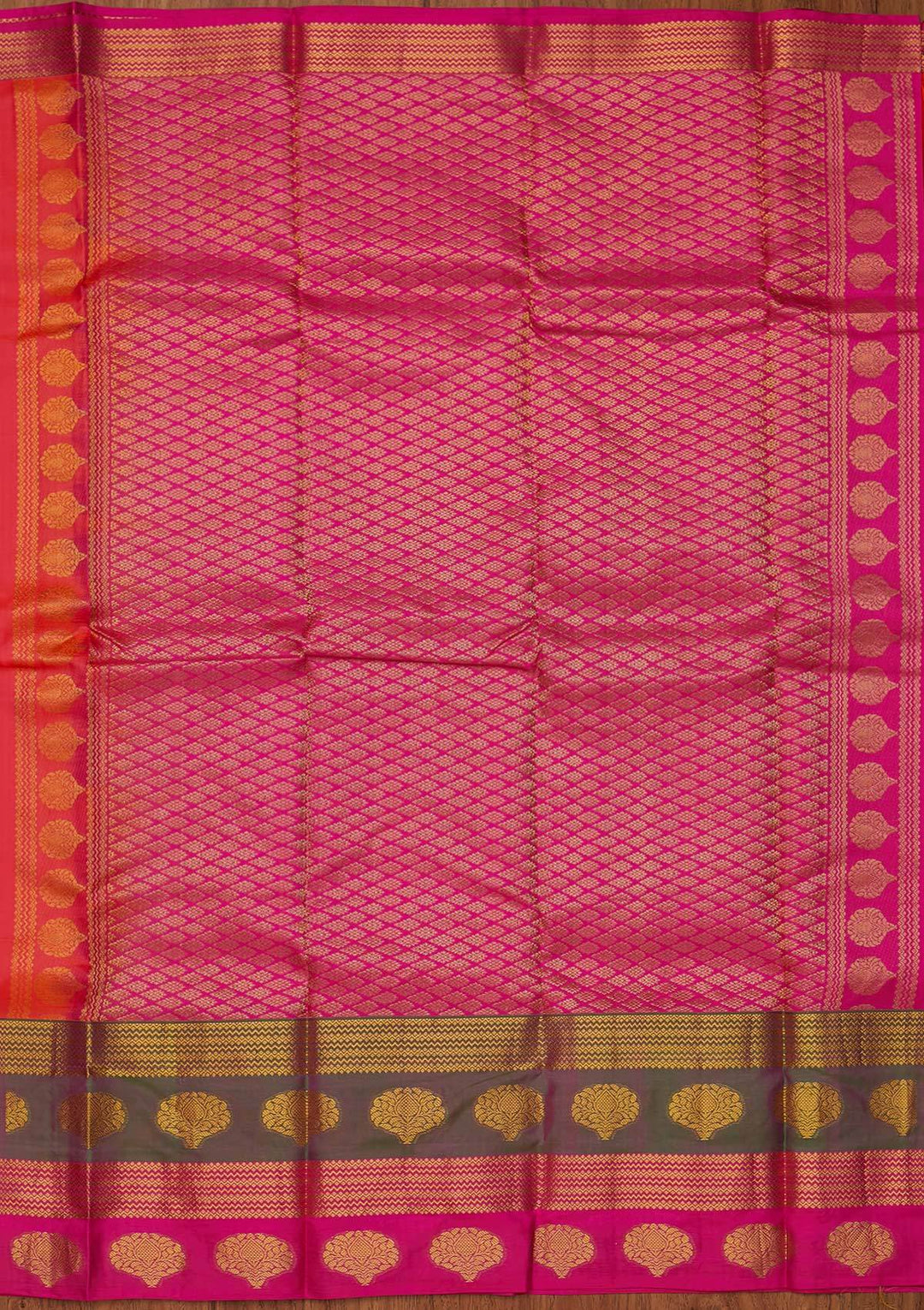 Pink Zariwork Pure Silk Designer Saree - koskii
