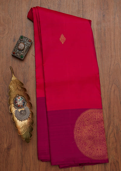 Pink Zariwork Pure Silk Designer Saree - koskii