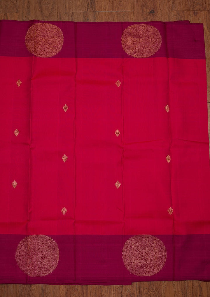 Pink Zariwork Pure Silk Designer Saree - koskii