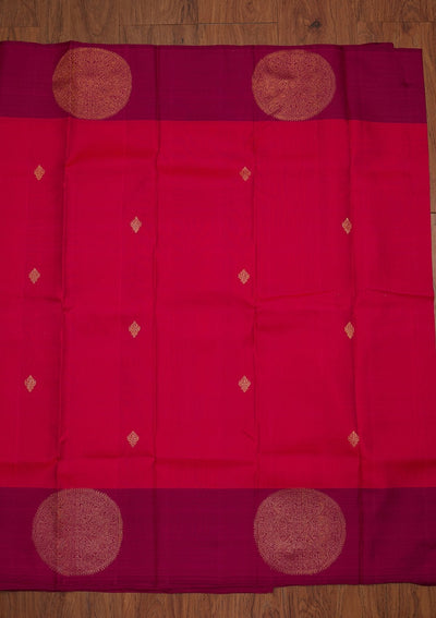 Pink Zariwork Pure Silk Designer Saree - koskii