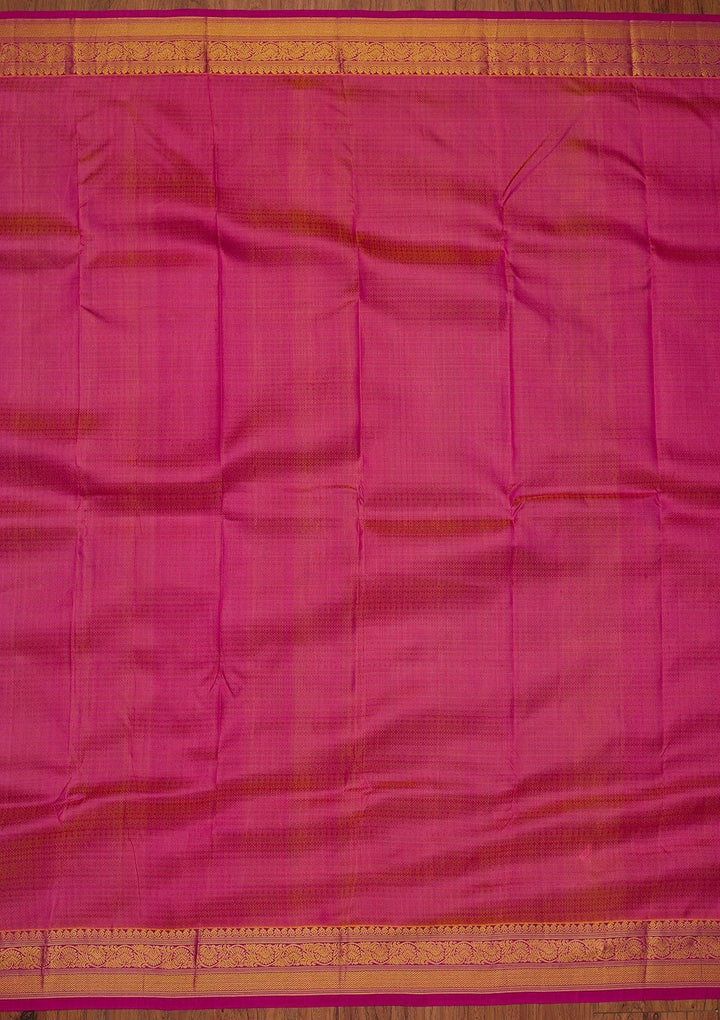 Pink Zariwork Pure Silk Designer Saree - koskii
