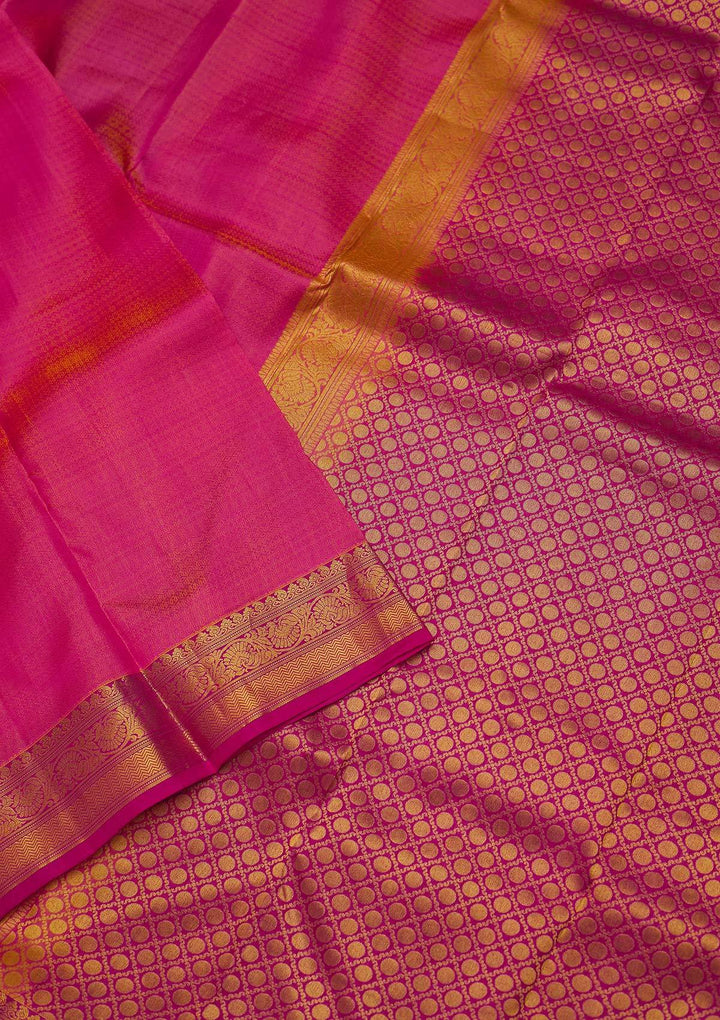 Pink Zariwork Pure Silk Designer Saree - koskii