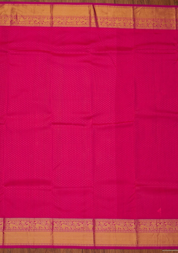 Pink Zariwork Pure Silk Designer Saree - koskii