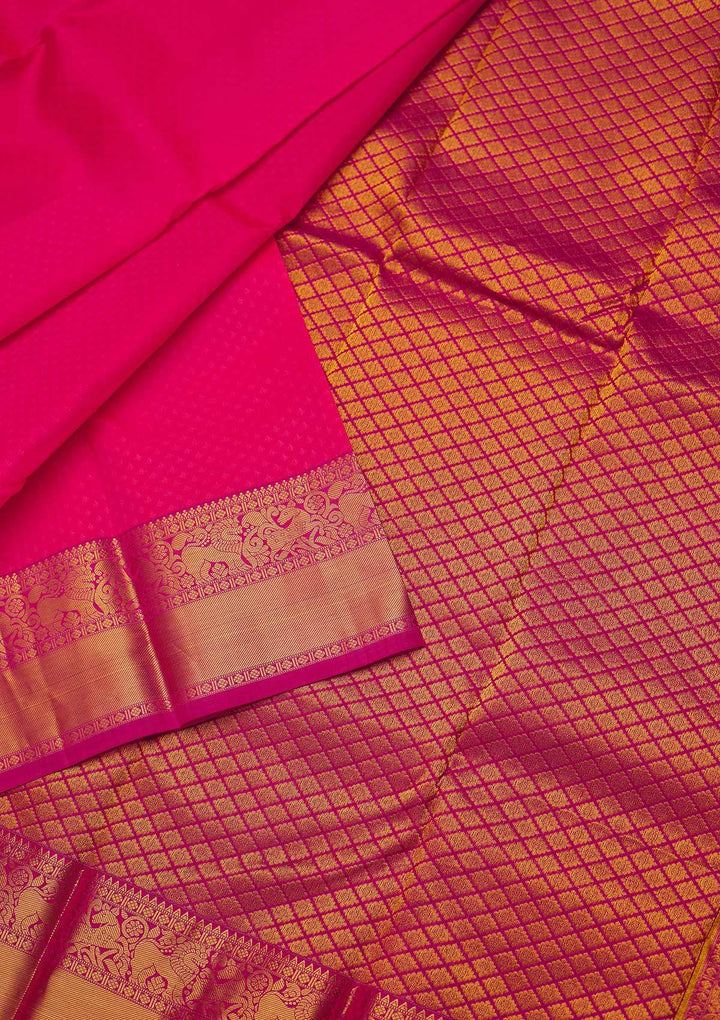 Pink Zariwork Pure Silk Designer Saree - koskii