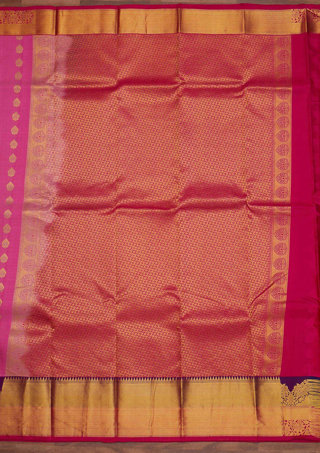 Pink Zariwork Pure Silk Designer Saree - Koskii