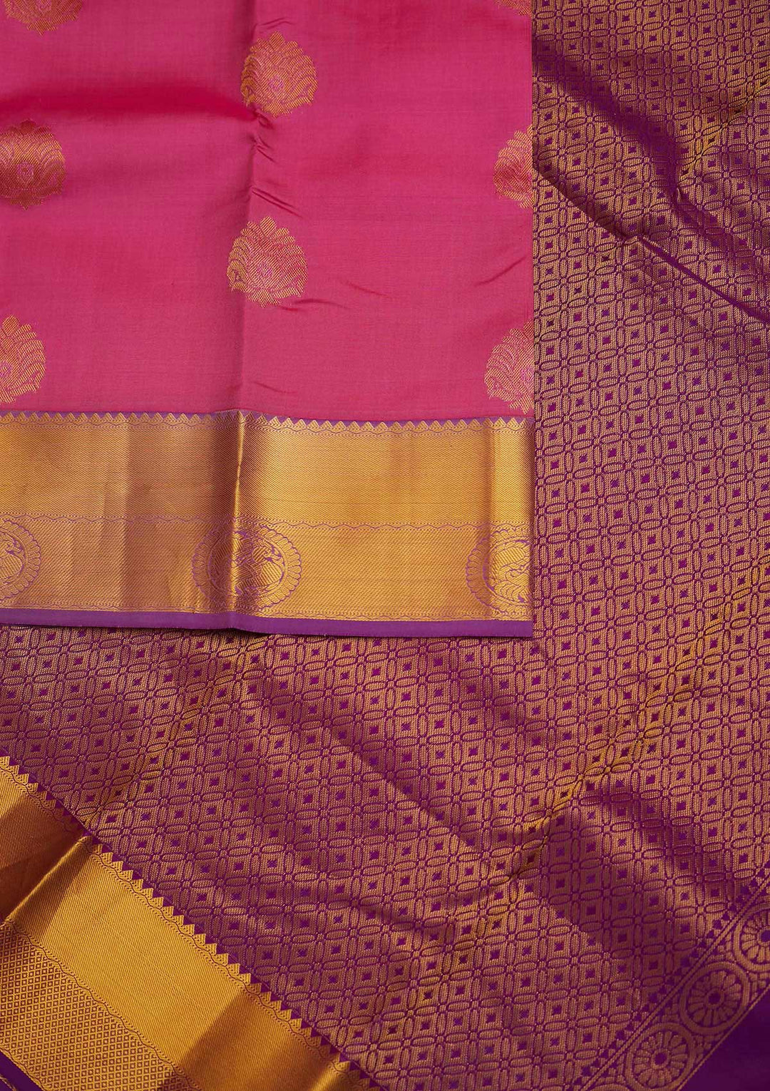 Pink Zariwork Pure Silk Designer Saree - Koskii