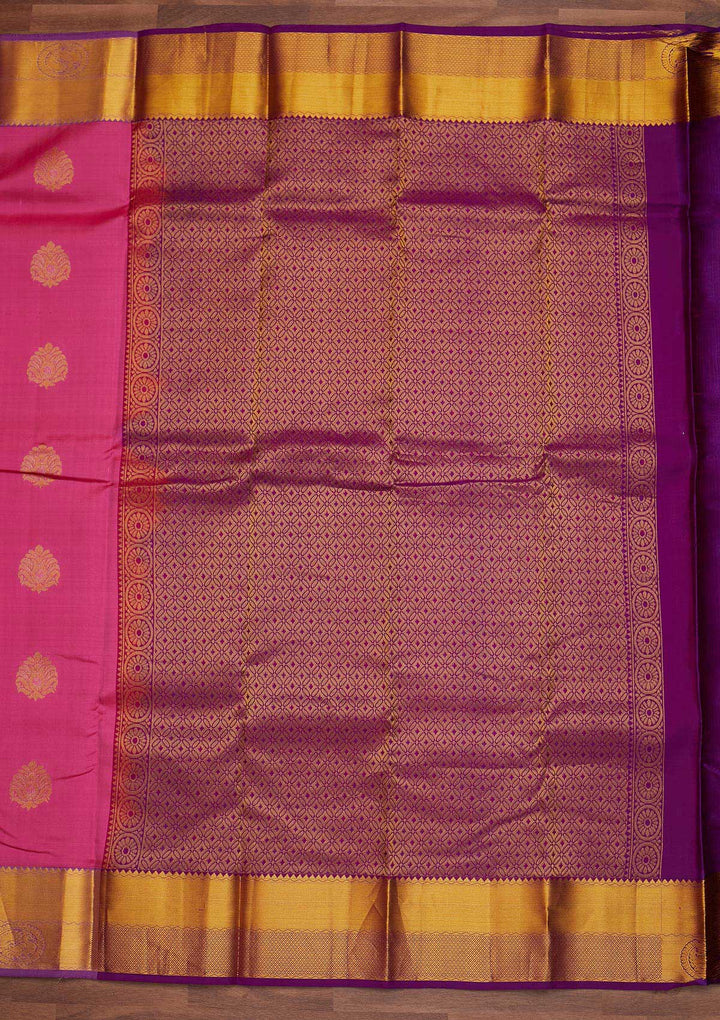 Pink Zariwork Pure Silk Designer Saree - Koskii