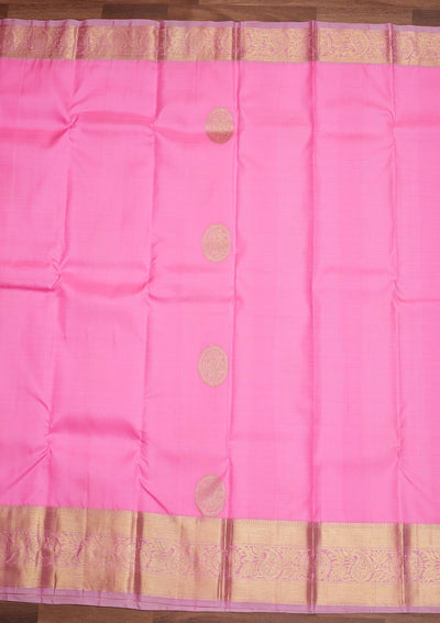 Pink Zariwork Pure Silk Designer Saree - Koskii