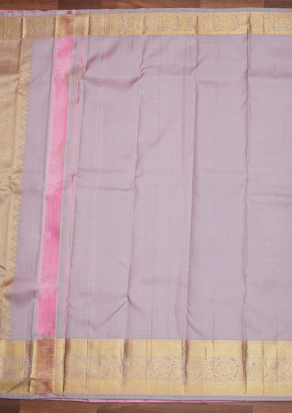 Pink Zariwork Pure Silk Designer Saree - Koskii