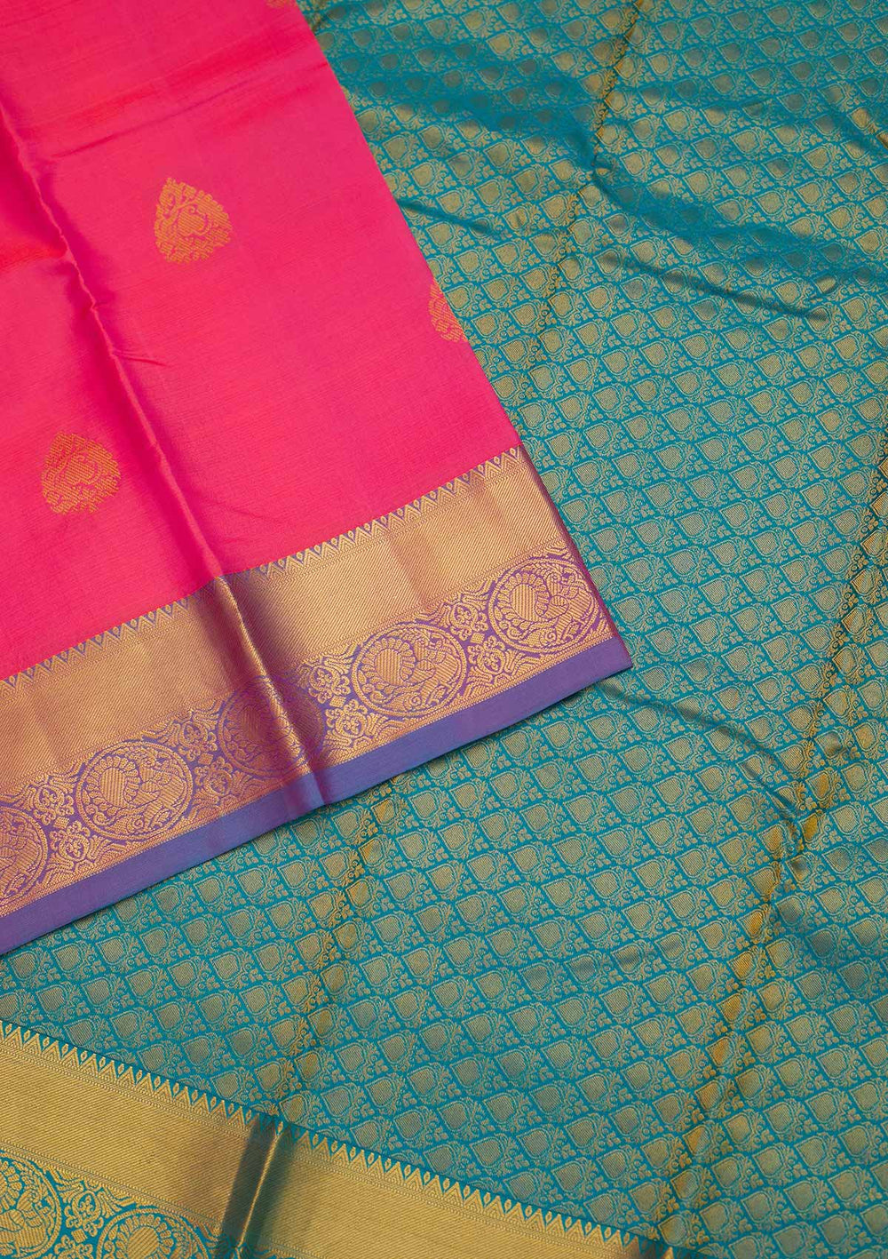 Pink Zariwork Pure Silk Saree - Koskii