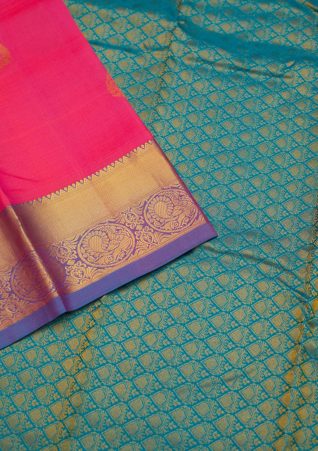 Pink Zariwork Pure Silk Saree - Koskii