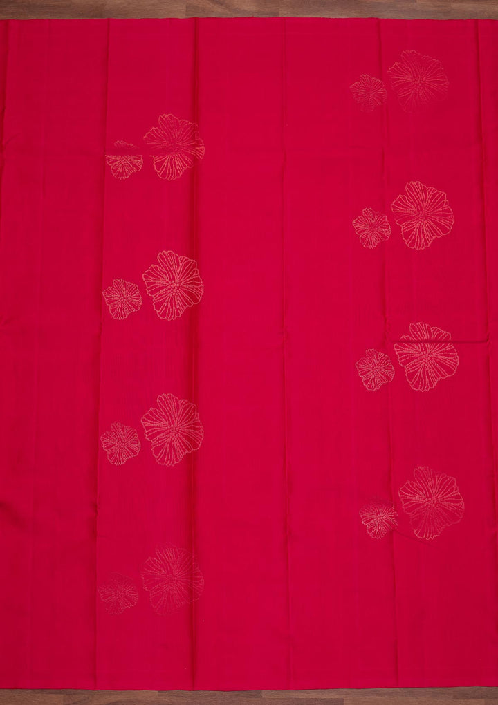Pink Zariwork Pure Silk Designer Saree - Koskii