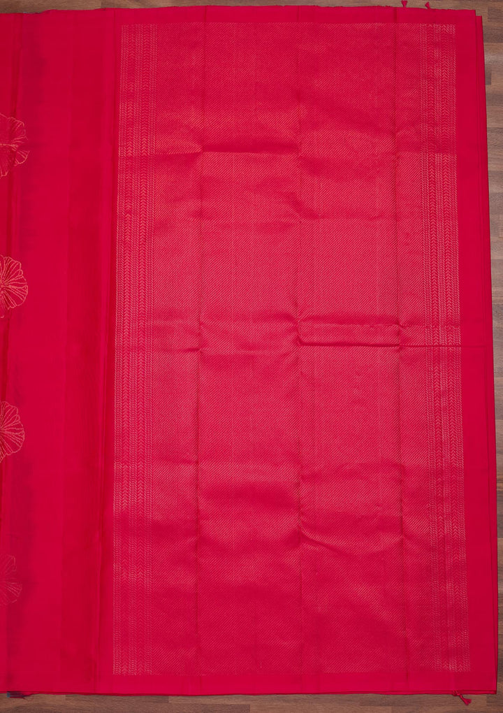 Pink Zariwork Pure Silk Designer Saree - Koskii