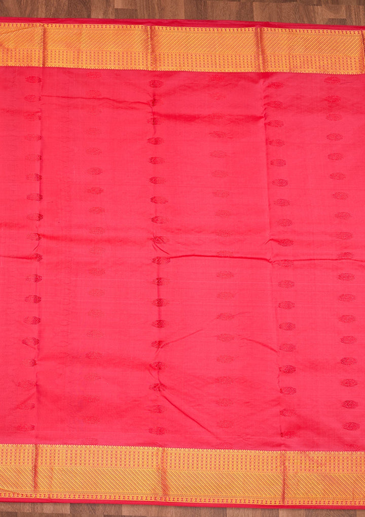 Pink Zariwork Pure Silk Saree - Koskii