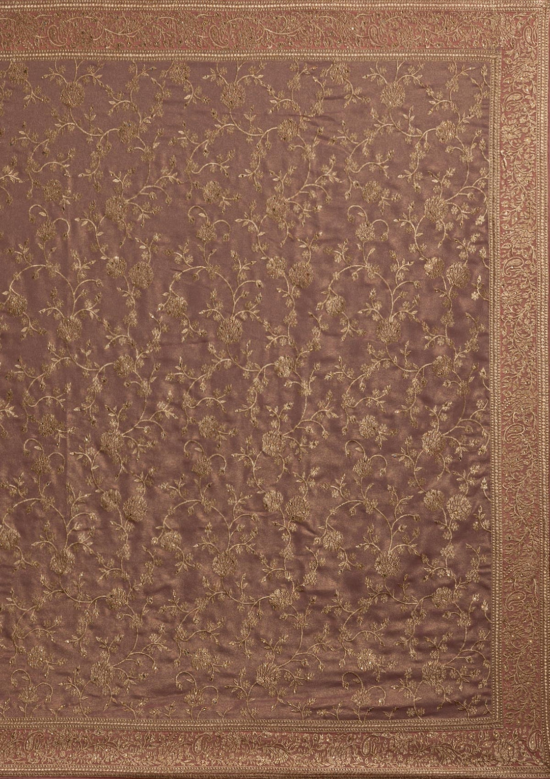 Peach Zariwork Shimmer Designer Saree - koskii