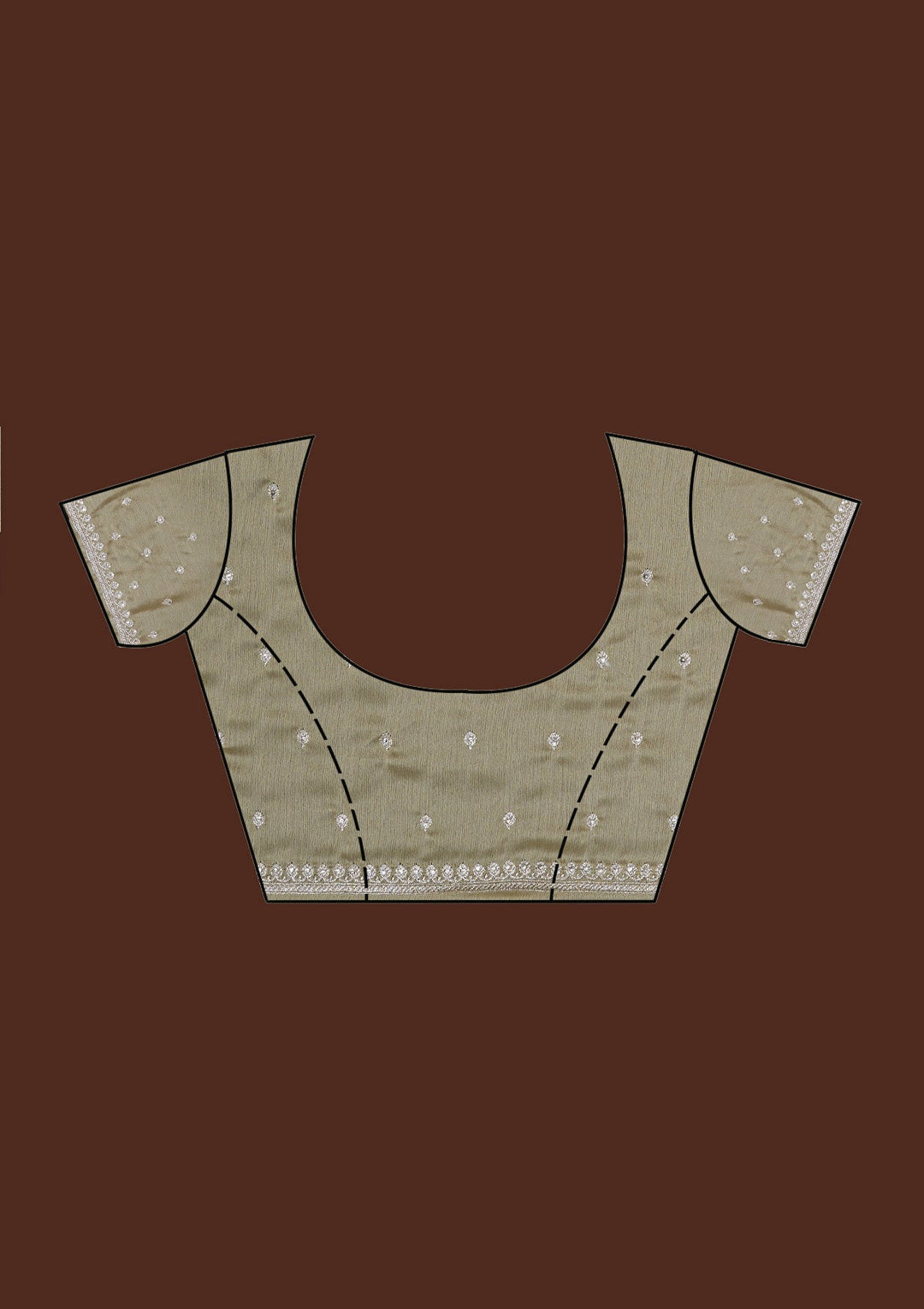 Pista Green Silver Zariwork Georgette Saree-Koskii