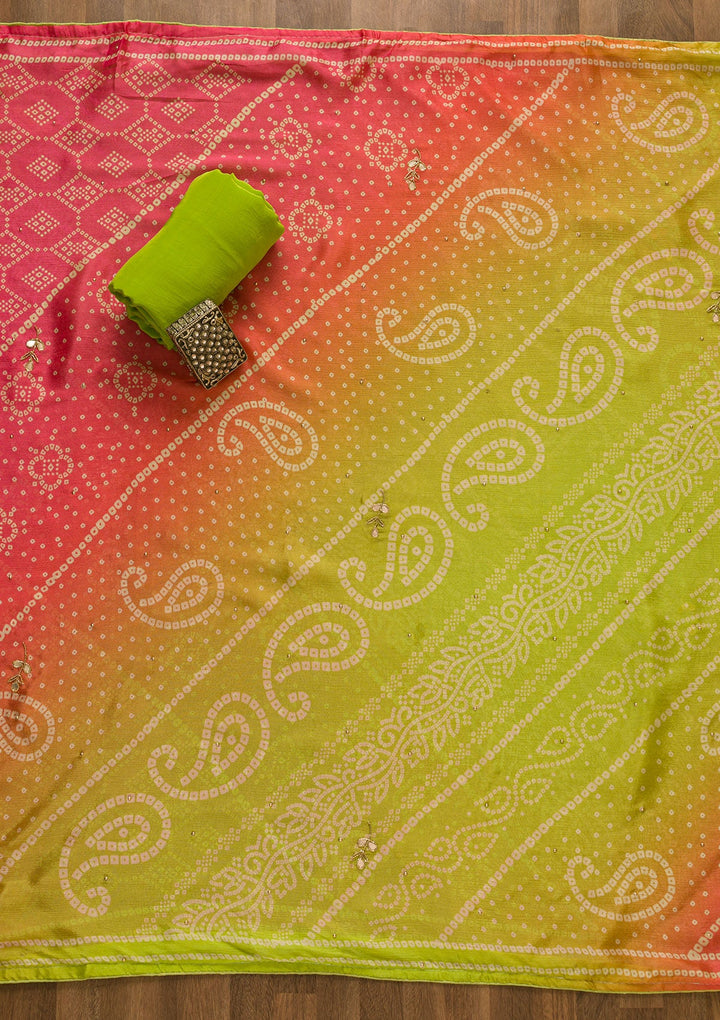 Pista Green Gotapatti Brocade Salwar Kameez-Koskii