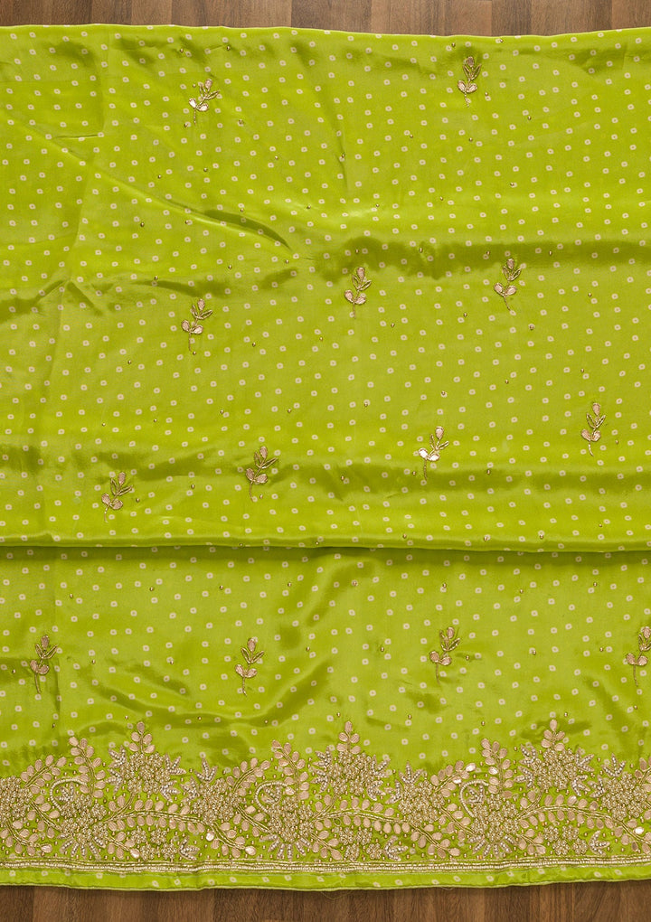 Pista Green Gotapatti Brocade Salwar Kameez-Koskii