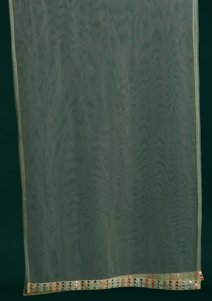 Pista Green Gotapatti Georgette Designer Salwar Suit - Koskii