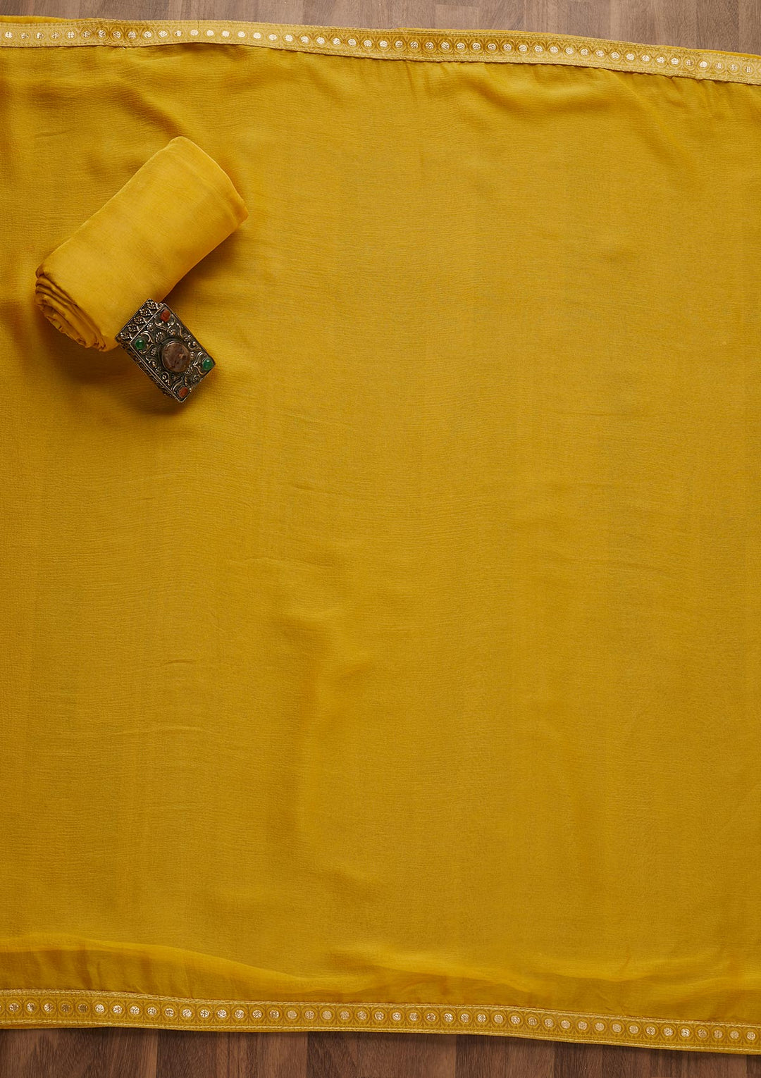 Pista Green Sequins Georgette Semi-Stitched Salwar Suit-Koskii