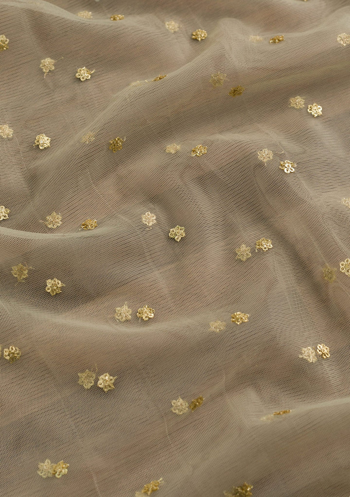 Pista Green Sequins Net Dupatta-Koskii
