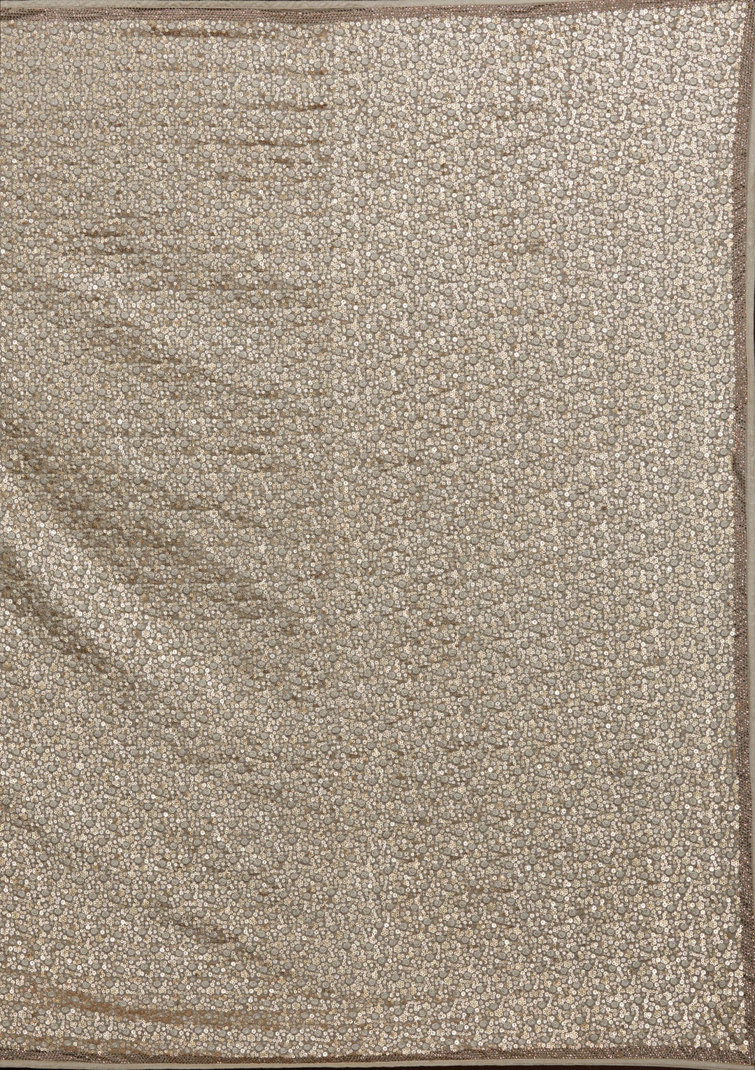 Pista Green Sequins Semi Crepe Saree-Koskii