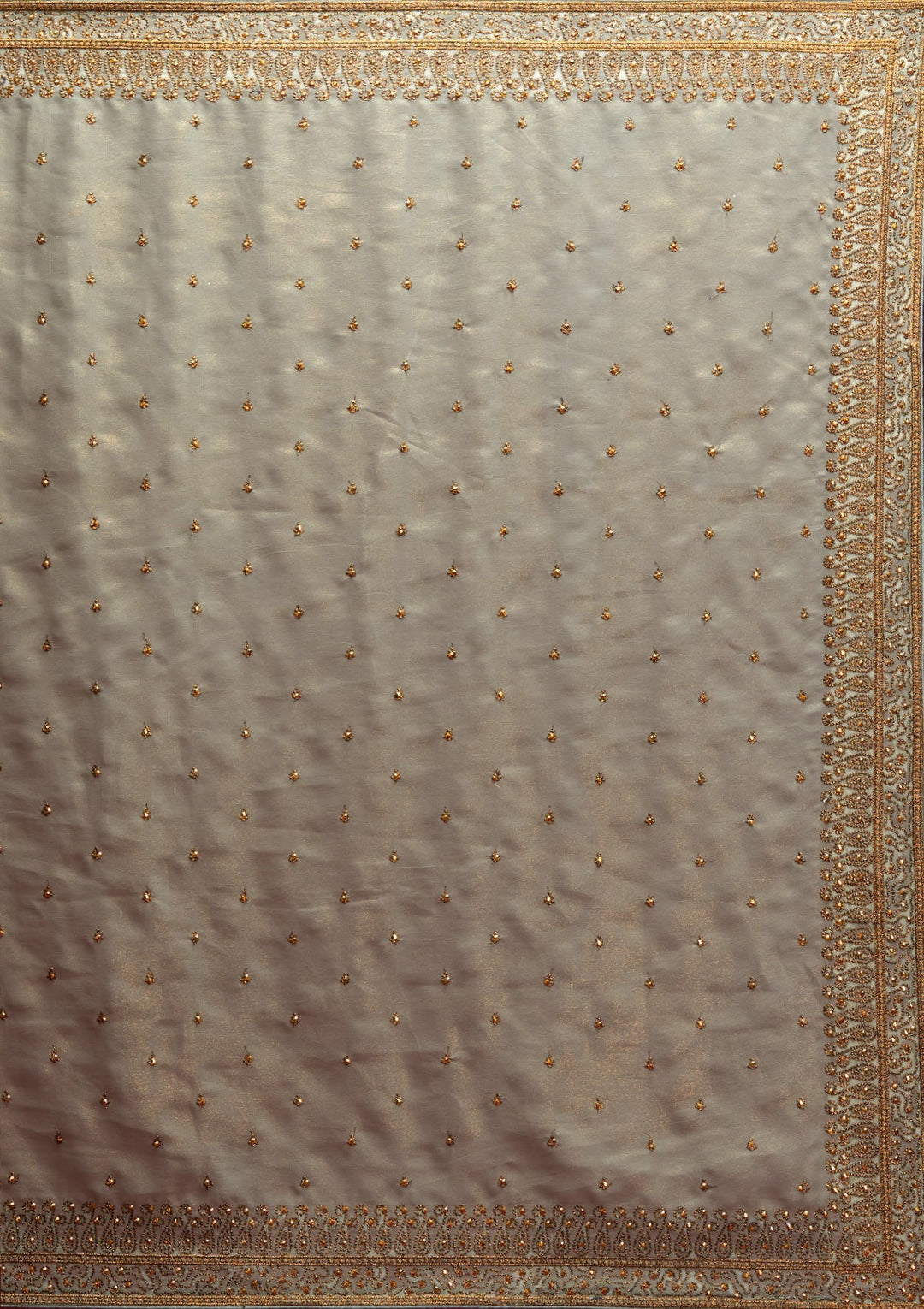 Pista Green Stonework Shimmer Saree - Koskii