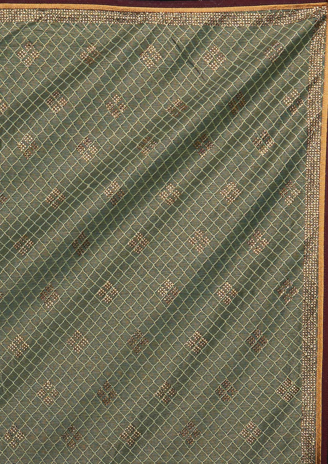 Pista Green Swarovski Net Saree - Koskii