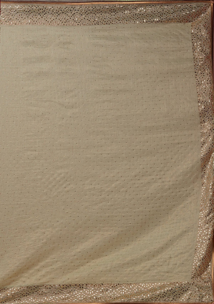 Pista Green Swarovski Tissue Designer Saree - koskii