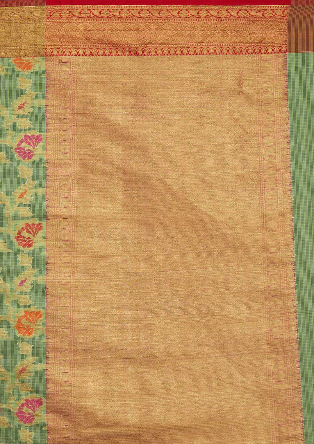 Pista Green Zariwork Art Silk Saree-Koskii