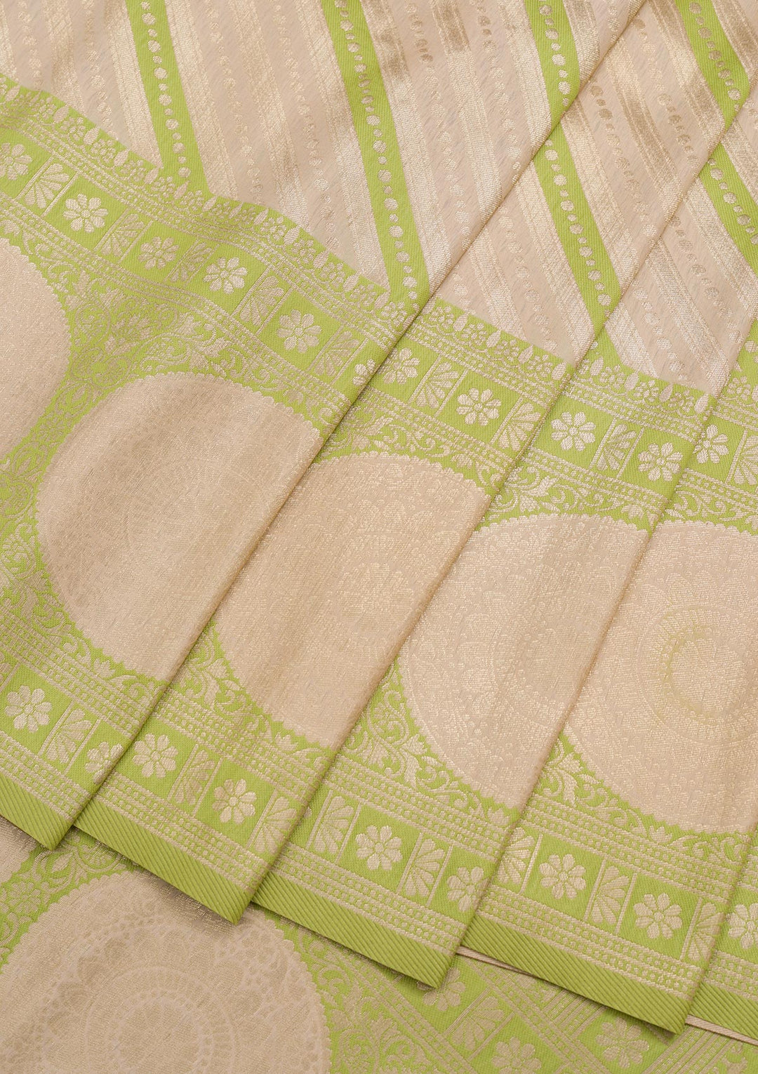 Pista Green Zariwork Art Silk Saree-Koskii