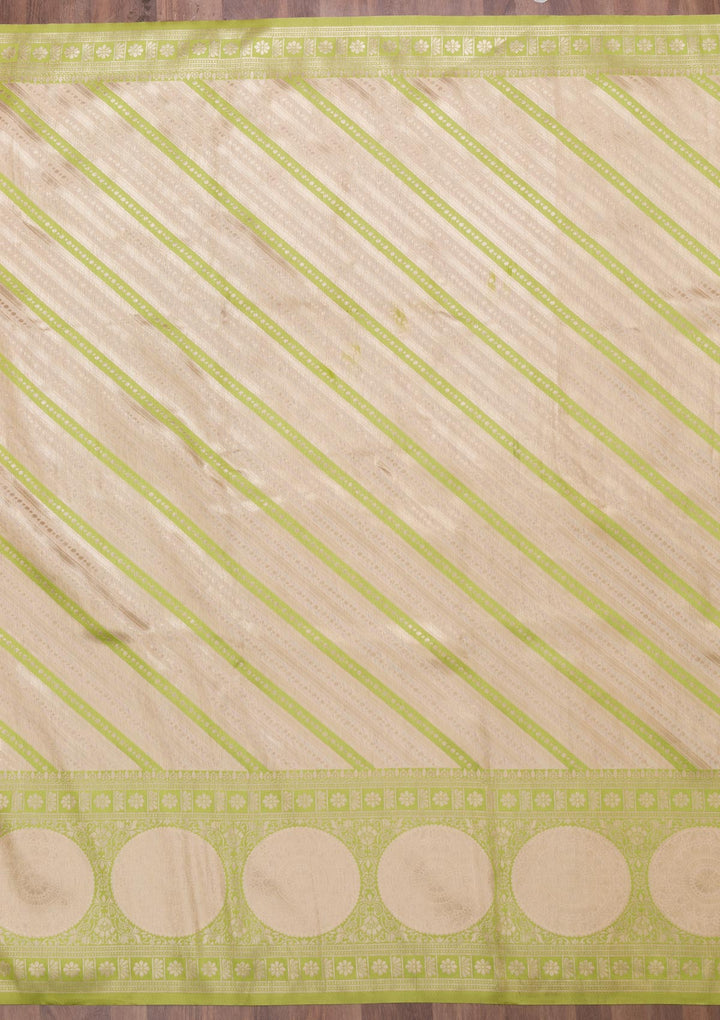 Pista Green Zariwork Art Silk Saree-Koskii