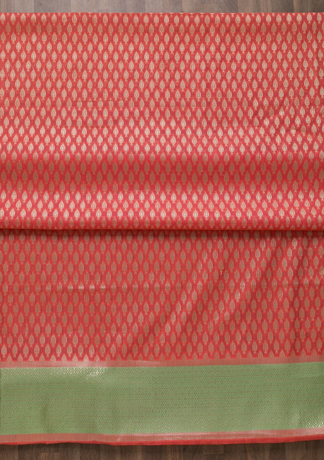 Pista Green Zariwork Brocade Unstitched Salwar Suit-Koskii