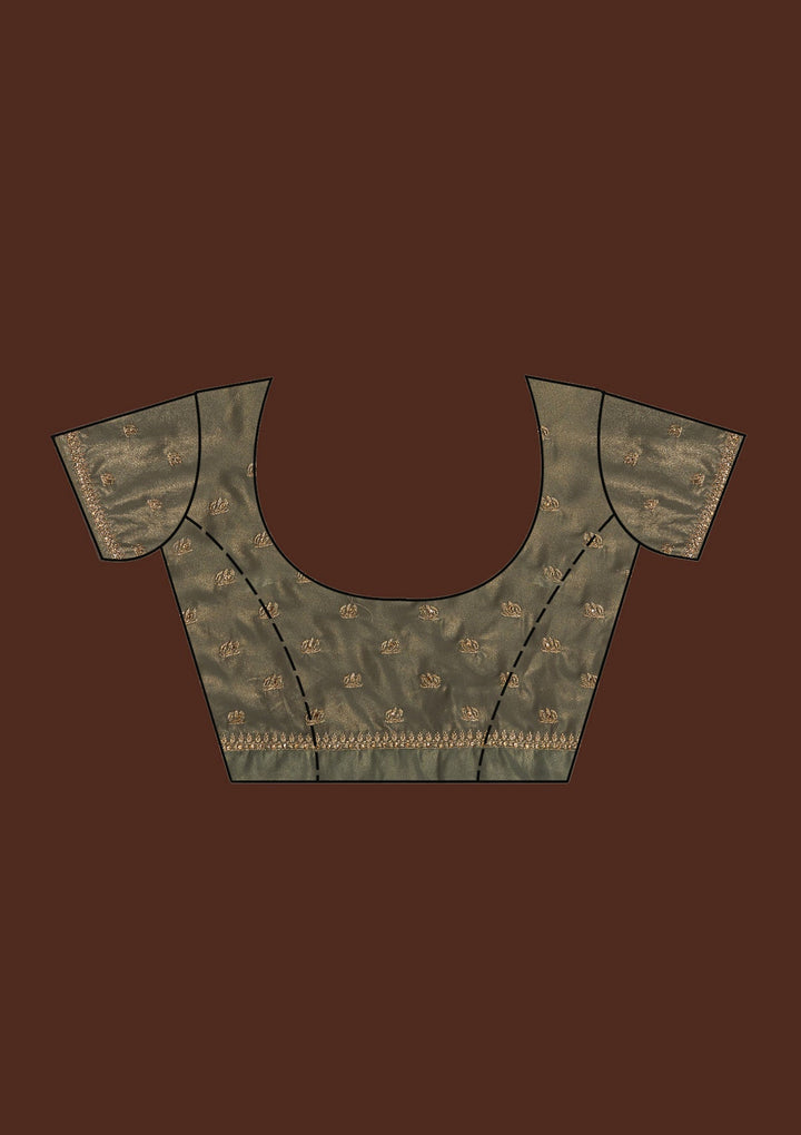 Pista Green Zariwork Georgette Saree-Koskii