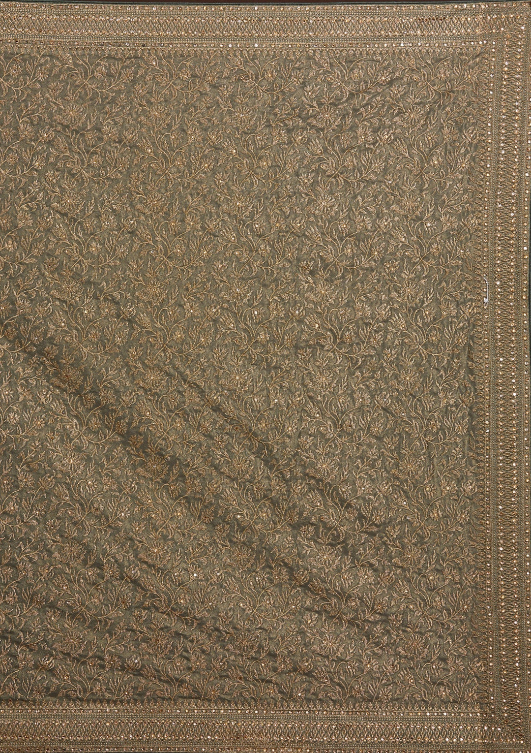 Pista Green Zariwork Georgette Saree-Koskii