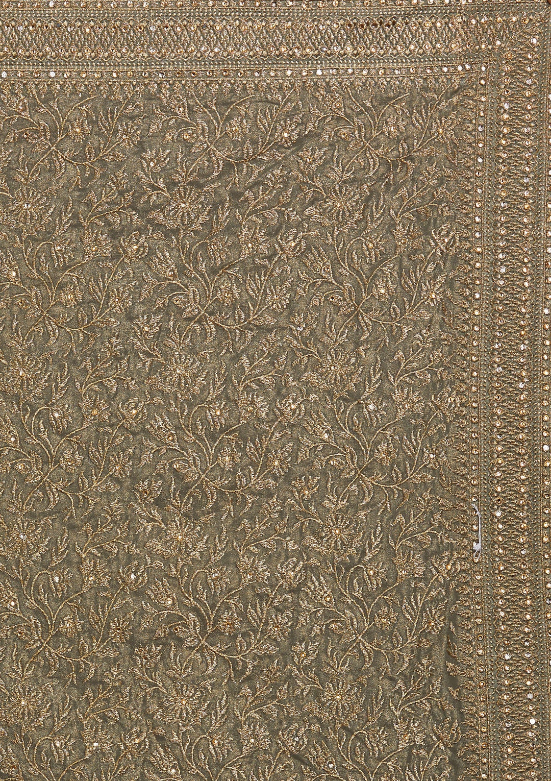 Pista Green Zariwork Georgette Saree-Koskii