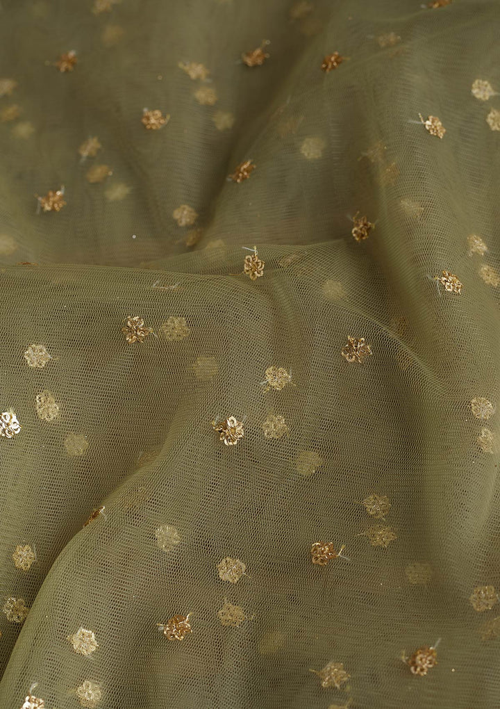 Pista Green Zariwork Net Readymade Dupatta-Koskii