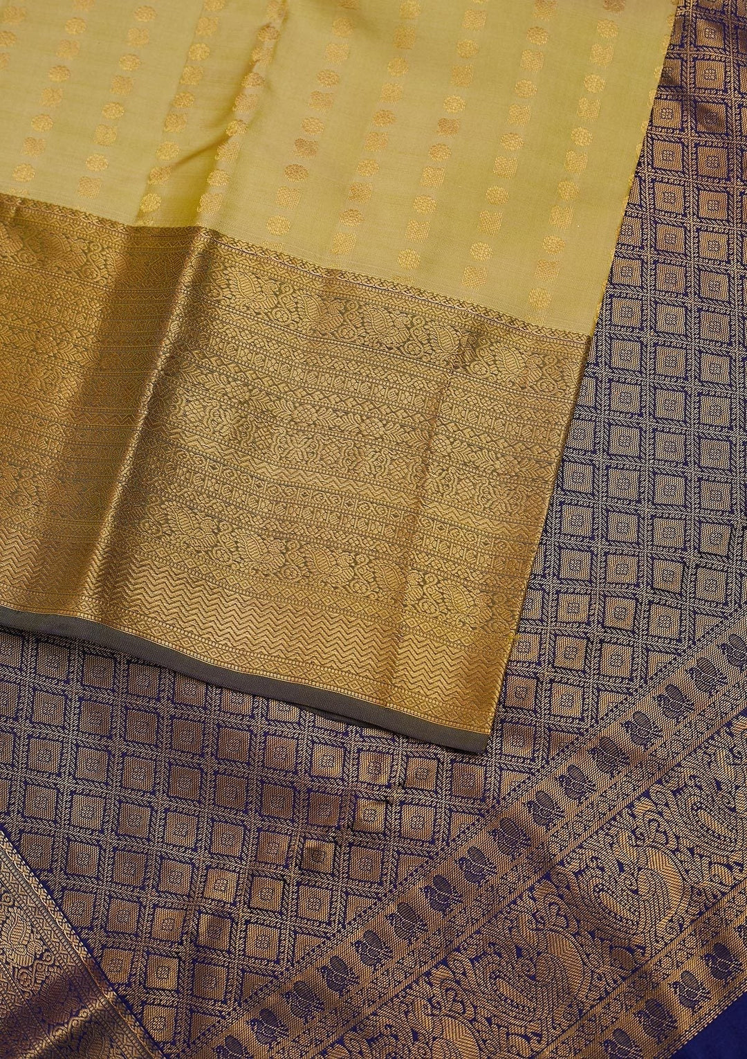 Pista Green Zariwork Pure Silk Designer Unstitched Saree - Koskii