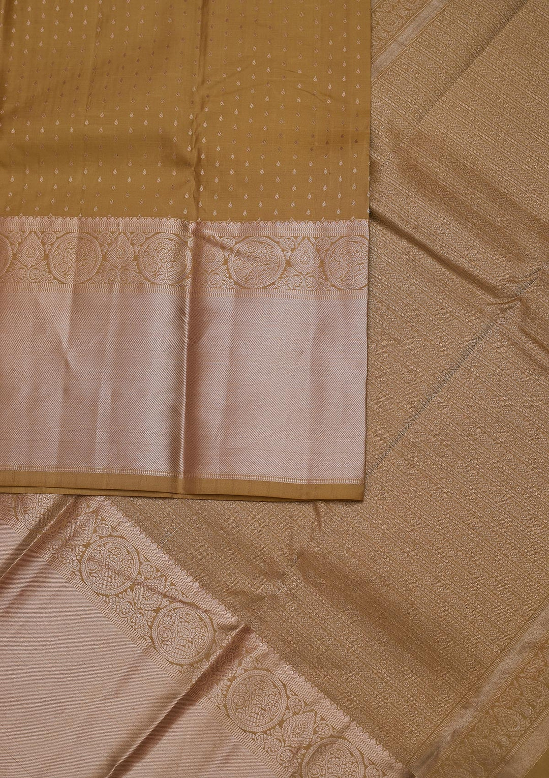 Pista Green Zariwork Pure Silk Designer Unstitched Saree - Koskii