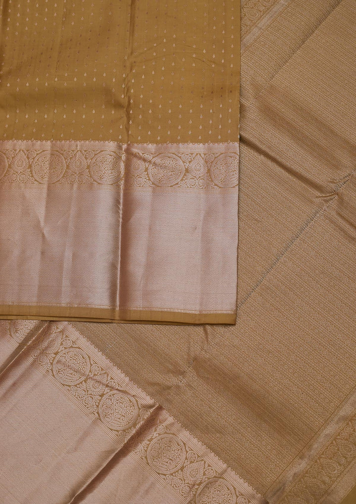 Pista Green Zariwork Pure Silk Designer Unstitched Saree - Koskii