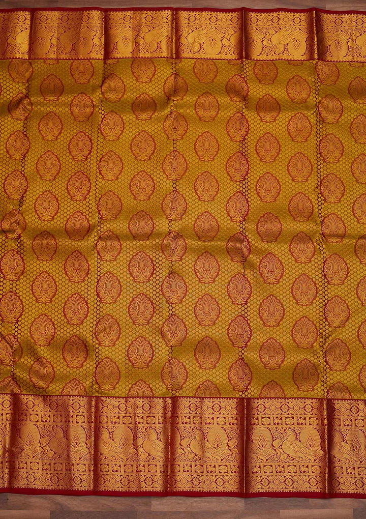 Pista Green Zariwork Pure Silk Designer Saree - Koskii