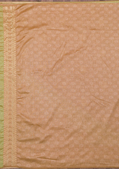 Pista Green Zariwork Raw Silk Saree-Koskii