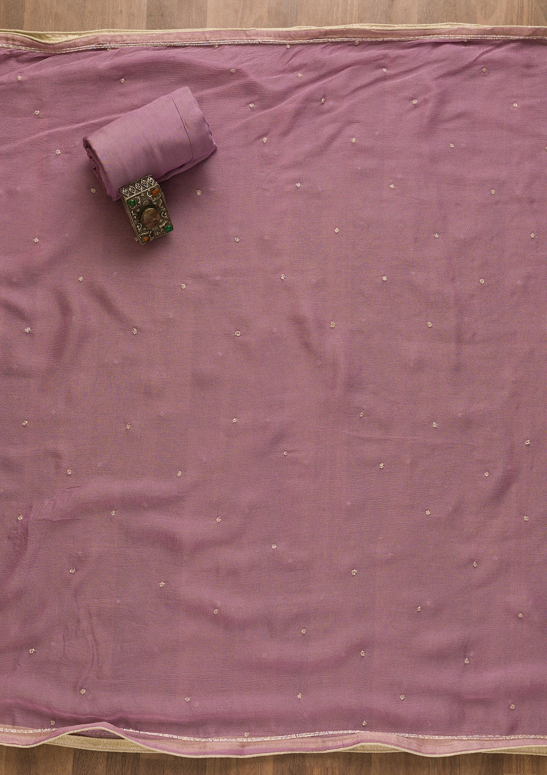 Purple Cutdana Organza Unstitched Salwar Kameez-Koskii